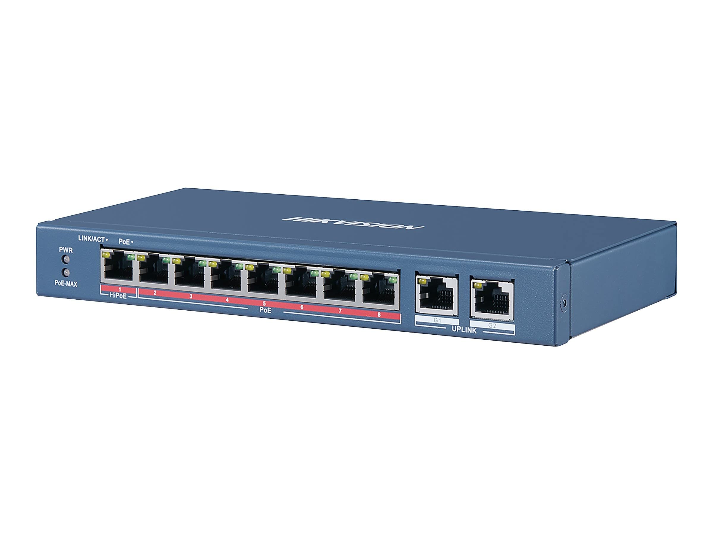 Hikvision Digital Technology DS-3E0310HP-E ungemanaged Fast Ethernet 10   100 Energie Über Ethernet PoE Unterstützung Blau
