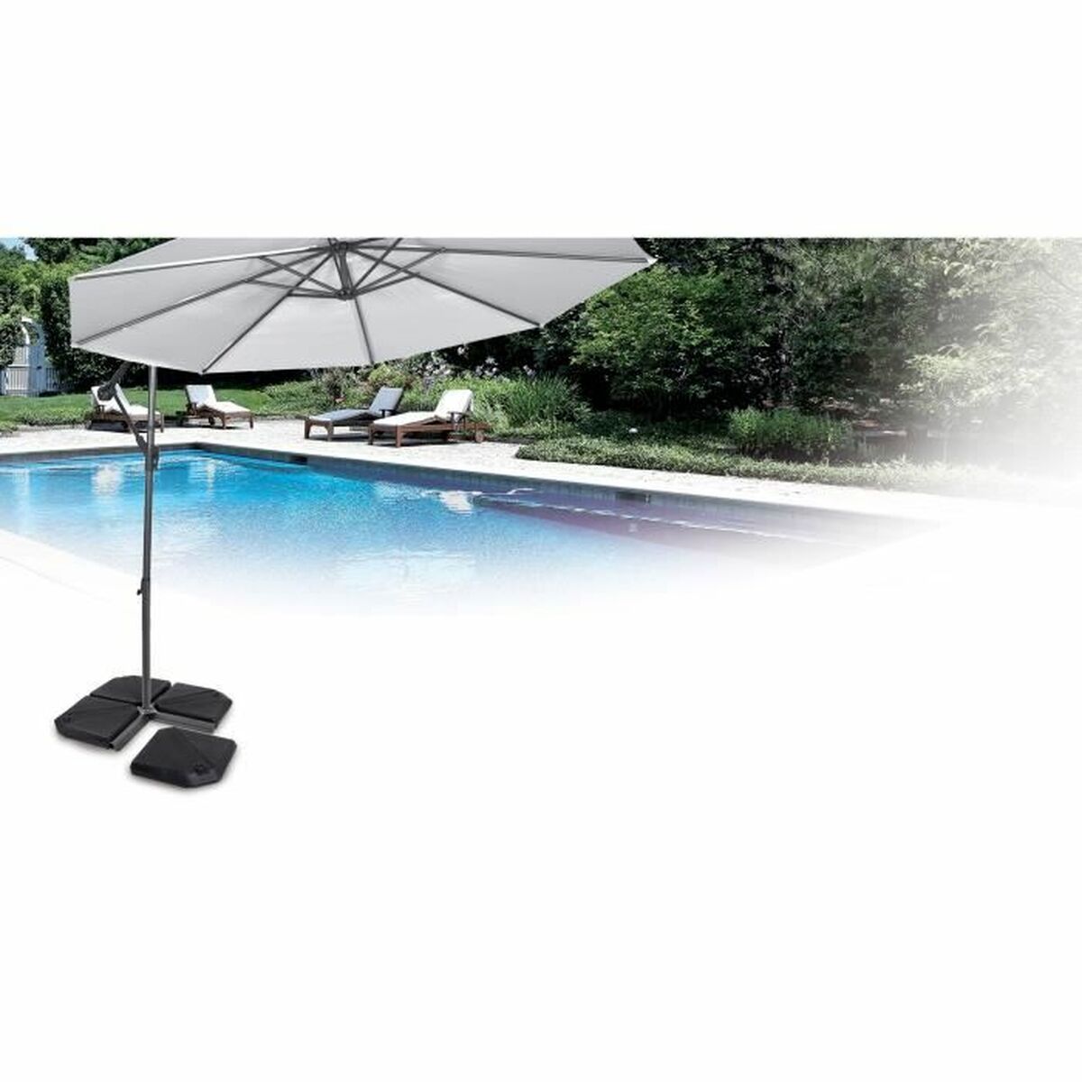 Fuß für Sonnenschirm EDA Weiß Neu A