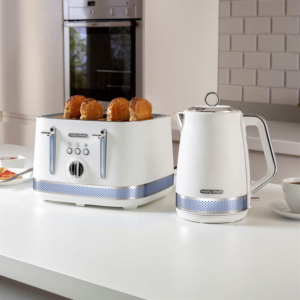 Morphy Richards Illumination weißer 4-Scheiben-Toaster