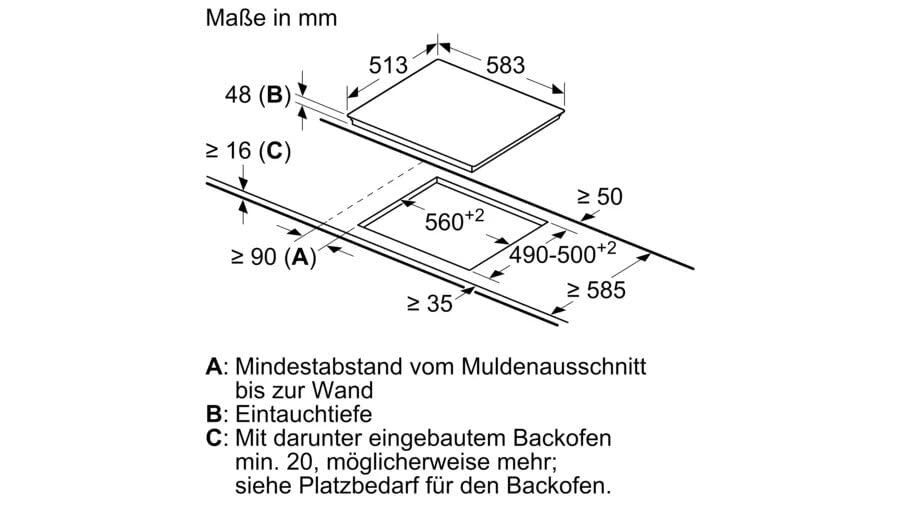 Bosch Serie 4 PKE645BB2E Kochfeld Schwarz Integriert Keramik 4 zone(n)