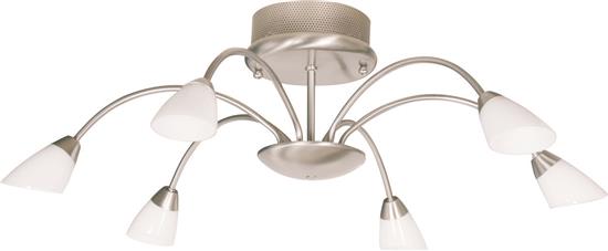 Steinhauer Deckenleuchte 6-flg. Halogen Glas Elegance 7063st