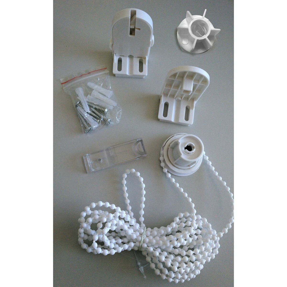 Lichtdurchlässige Jalousie Naturals Weiß Polyester Neu A