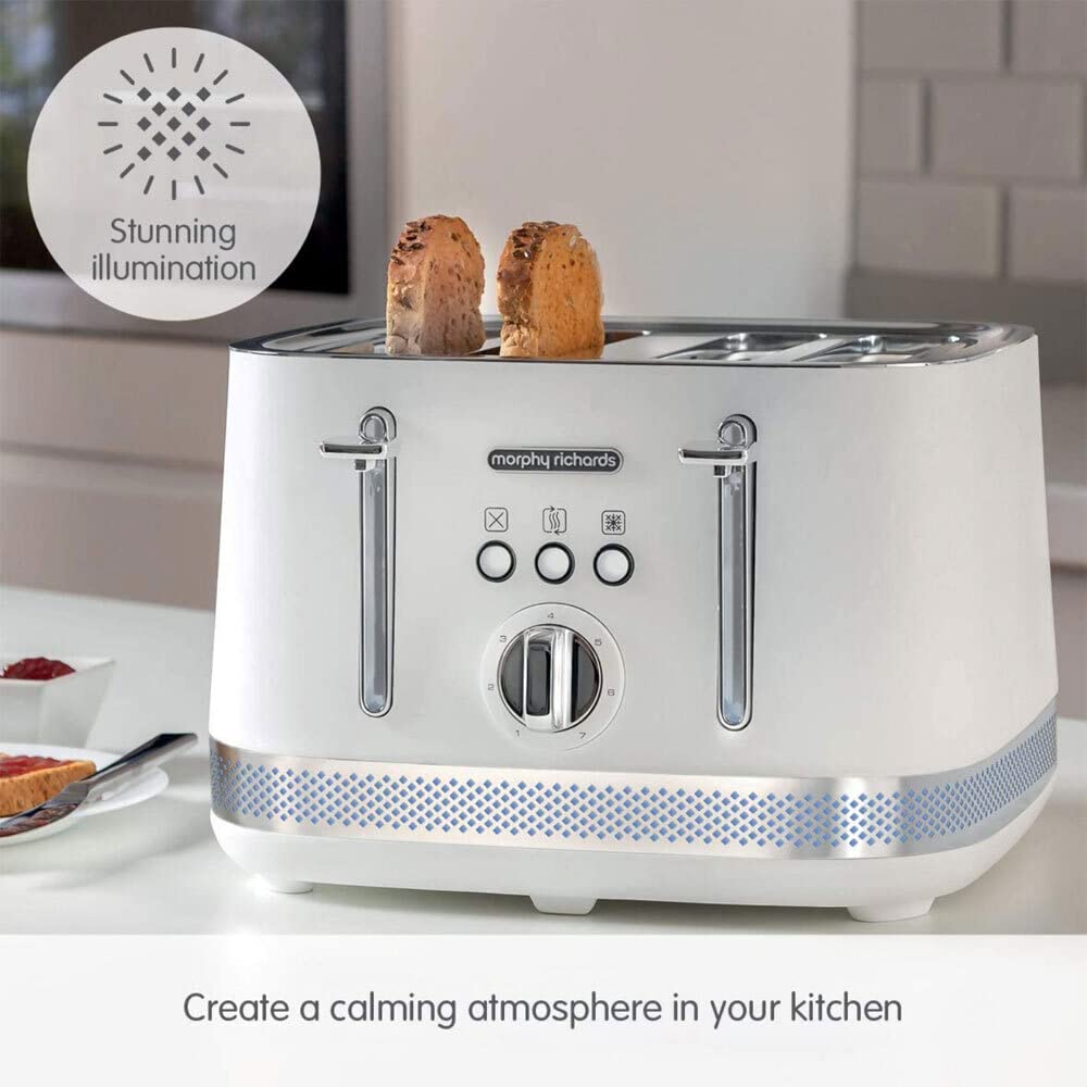 Morphy Richards Illumination weißer 4-Scheiben-Toaster