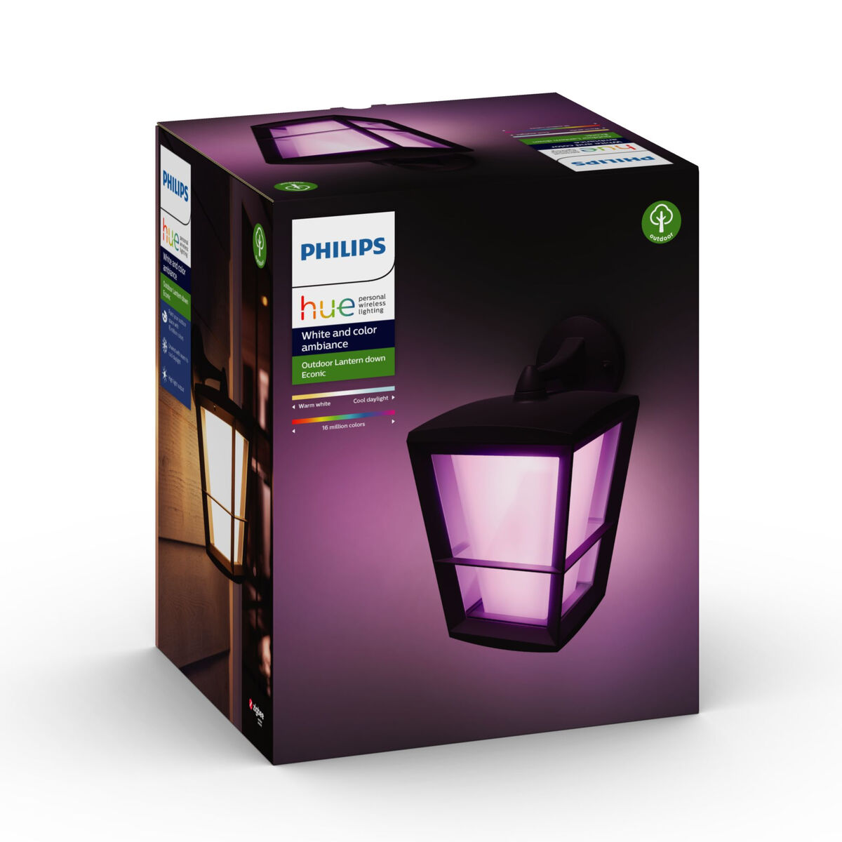 Philips Hue White & Color LED-Lampe Schwarz Aluminium (6500 K) Neu A
