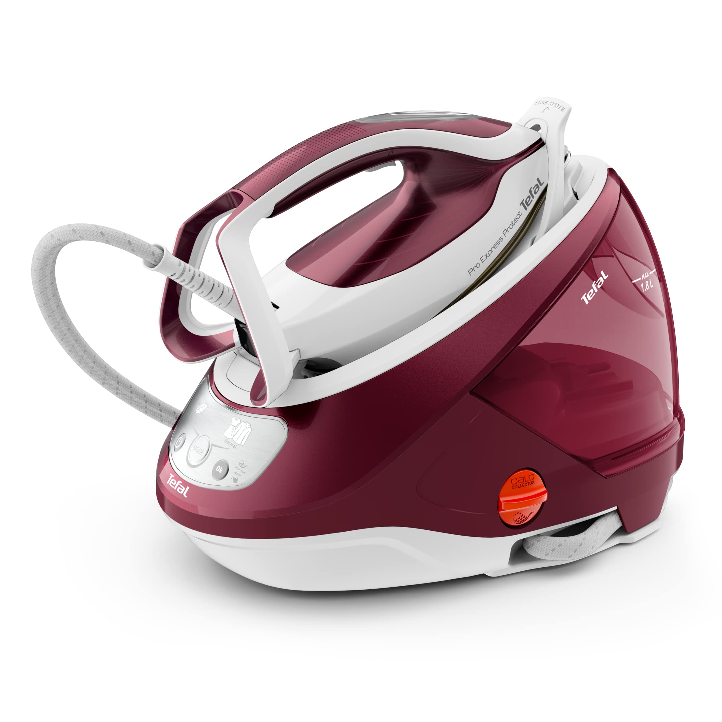 Tefal GV9220 Dampfbügelstation 2600 W Durilium AirGlide Autoclean soleplate Burgund  Weiß