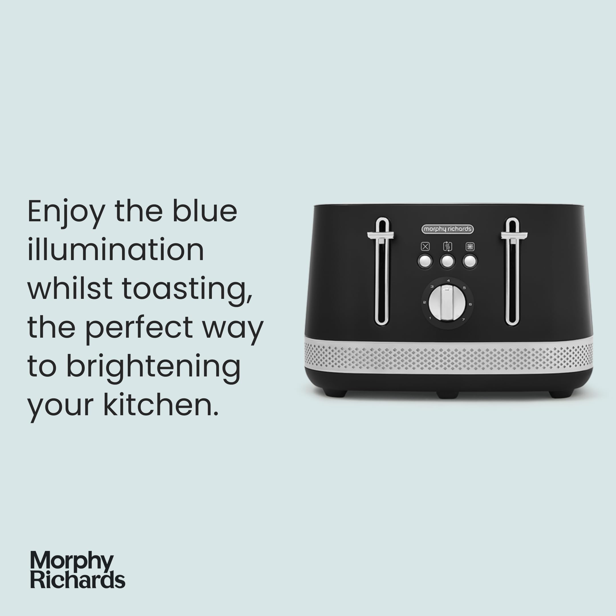 Morphy Richards Illumination schwarzer 4-Scheiben-Toaster