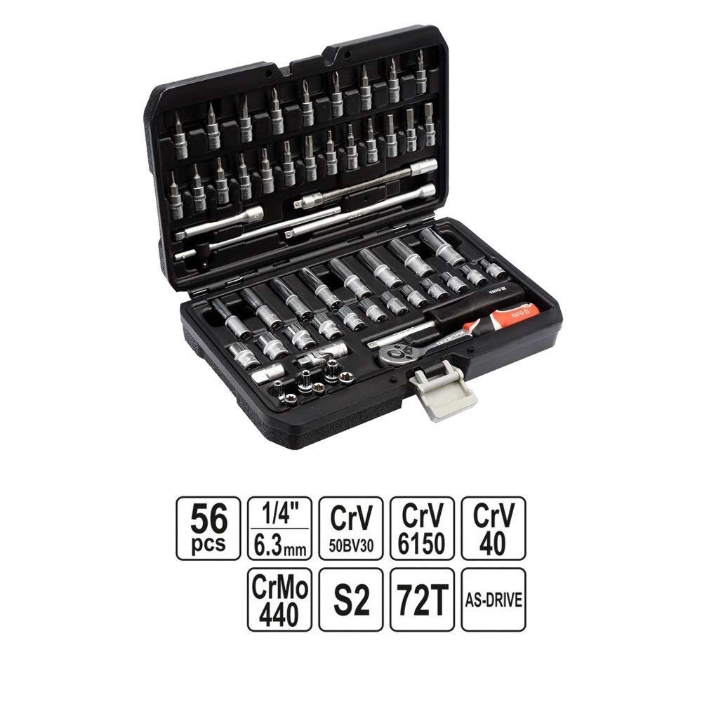 Schlüsselsatz YATO 56 Stück 1/4  14501