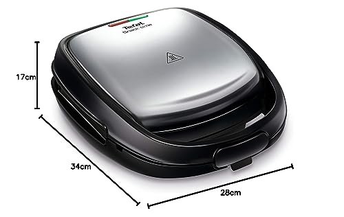 Tefal SW341D12 Sandwich-Toaster 700 W Schwarz  Edelstahl