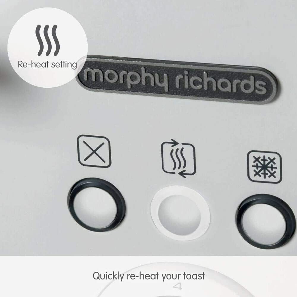 Morphy Richards Illumination weißer 4-Scheiben-Toaster