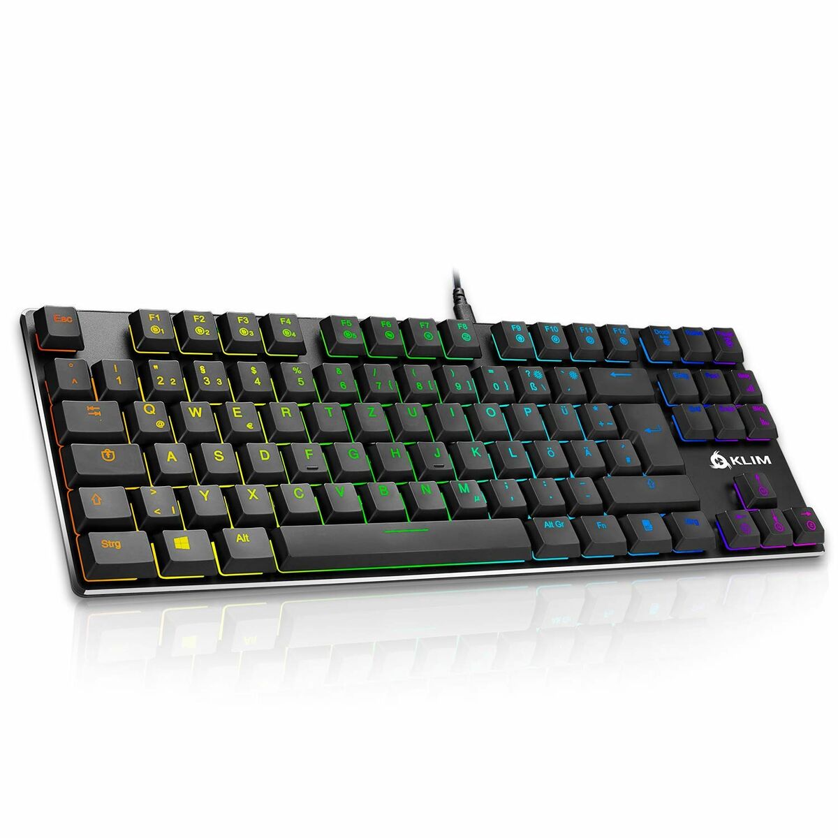 Tastatur KlimTechs K42DE Qwertz Deutsch Schwarz Neu A
