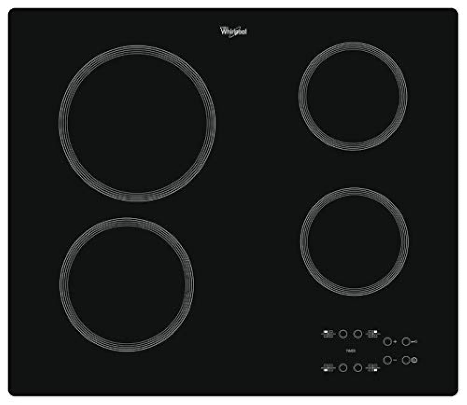 Whirlpool AKT 801/NE Kochfeld Schwarz Integriert 58 cm Ceran-Kochfeld 4 Zone(n)