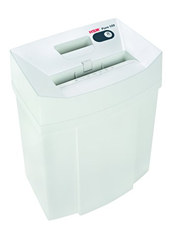 HSM PURE 120 Aktenvernichter Partikelschnitt-Zerkleinerung 55 dB 22 5 cm Weiß