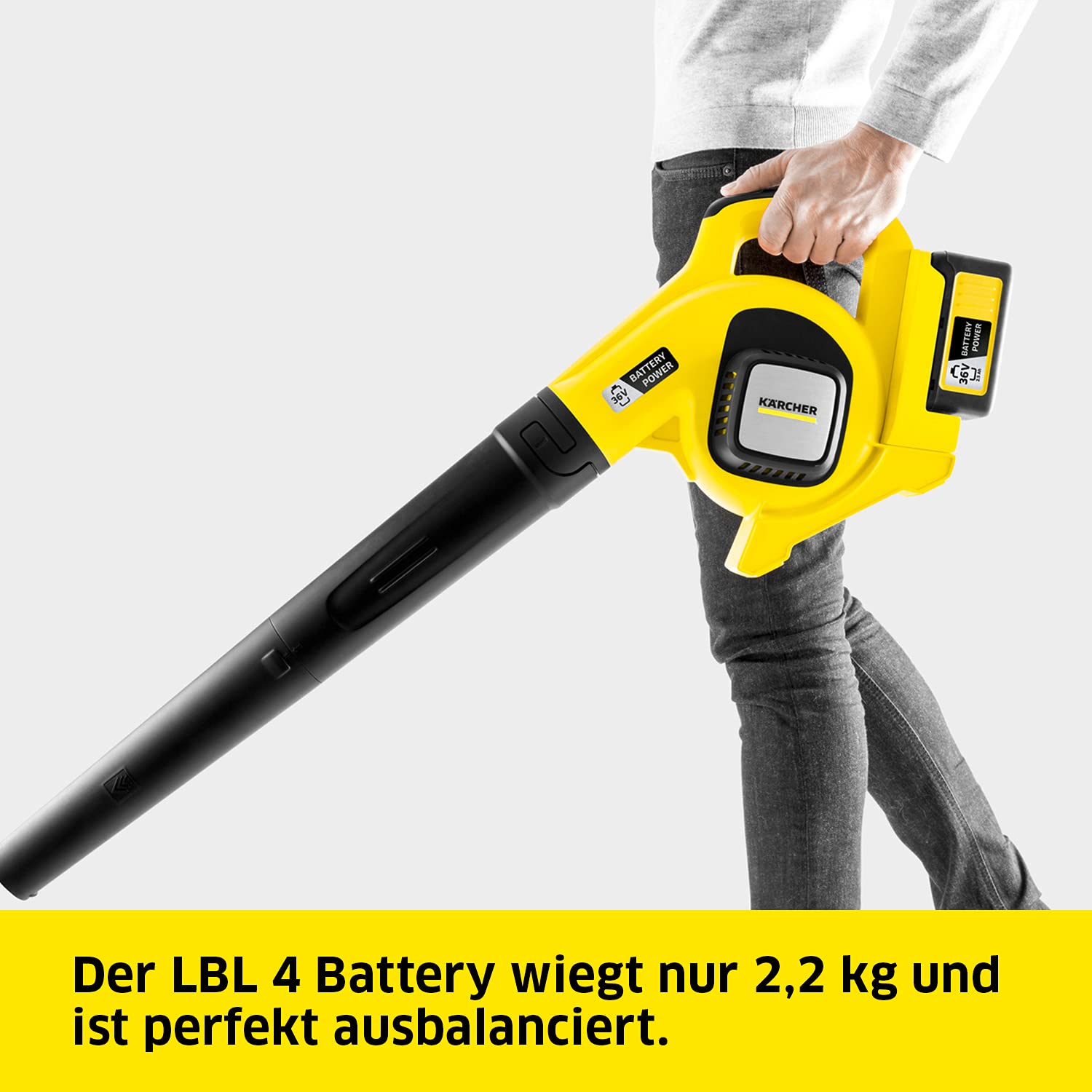 Kärcher LBL 4 Battery Set Akku-Laubbläser 250 km/h Schwarz  Gelb 36 V Lithium-Ion (Li-Ion)