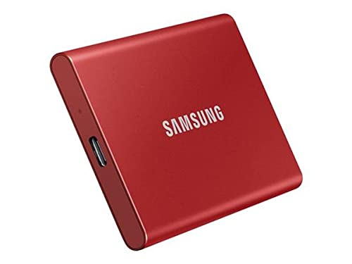 Samsung T7 Portable SSD - 500 GB - USB 3.2 Gen.2 Externe SSD Metallic Red MU-PC500R   WW
