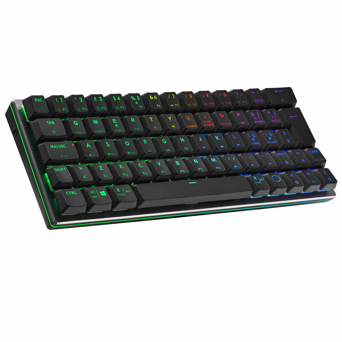 Tastatur Cooler Master SK622 Qwerty Italienisch Schwarz Neu A