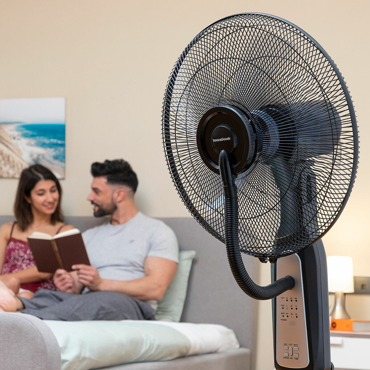Standventilador und -vernebler mit Fernbedienung InnovaGoods Schwarz 2,8 L 90 W Neu A