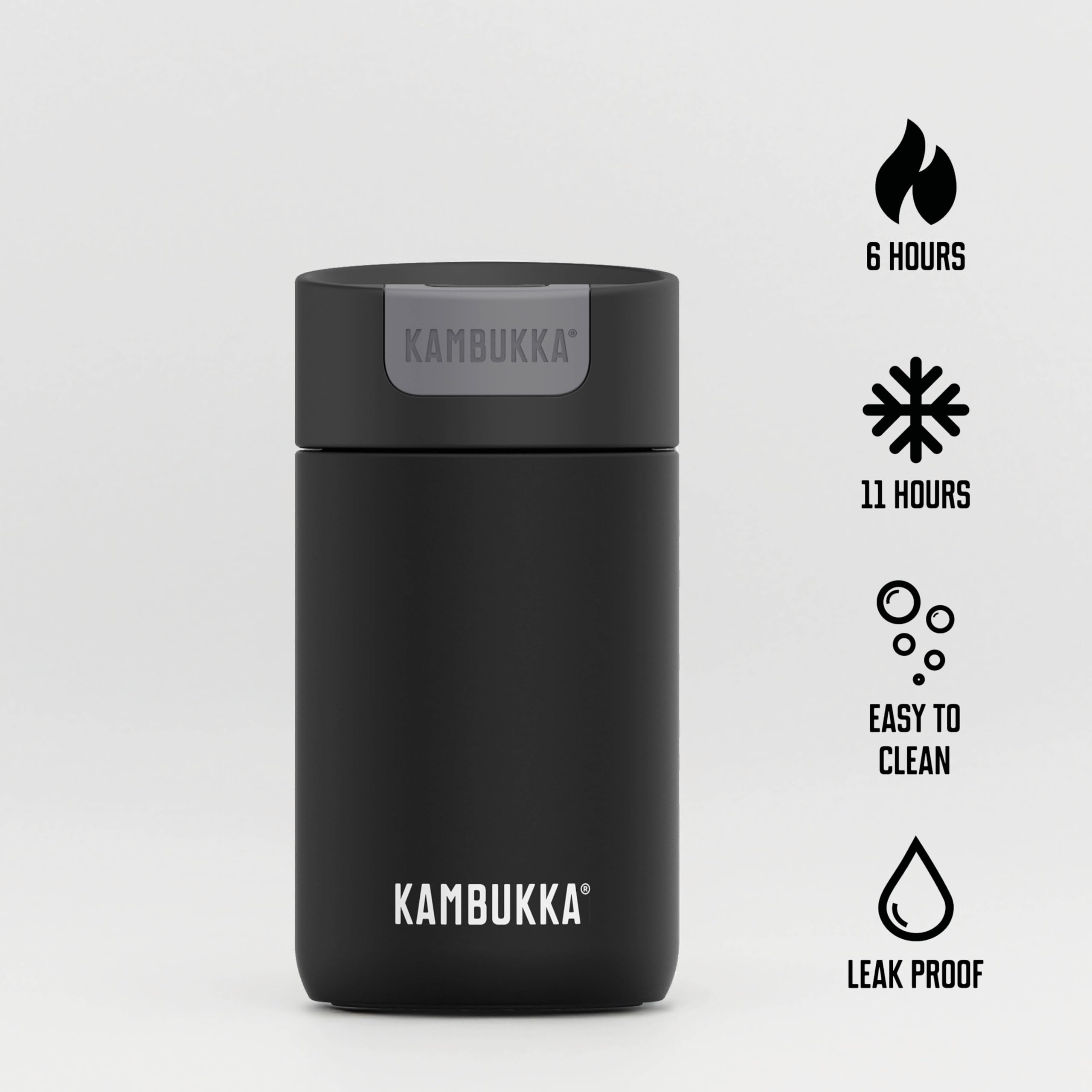 Kambukka Olympus 300ml Jet Black Thermobecher