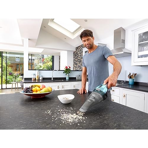 Black & Decker NVC220WBC Handstaubsauger Blau  Chrom Beutellos