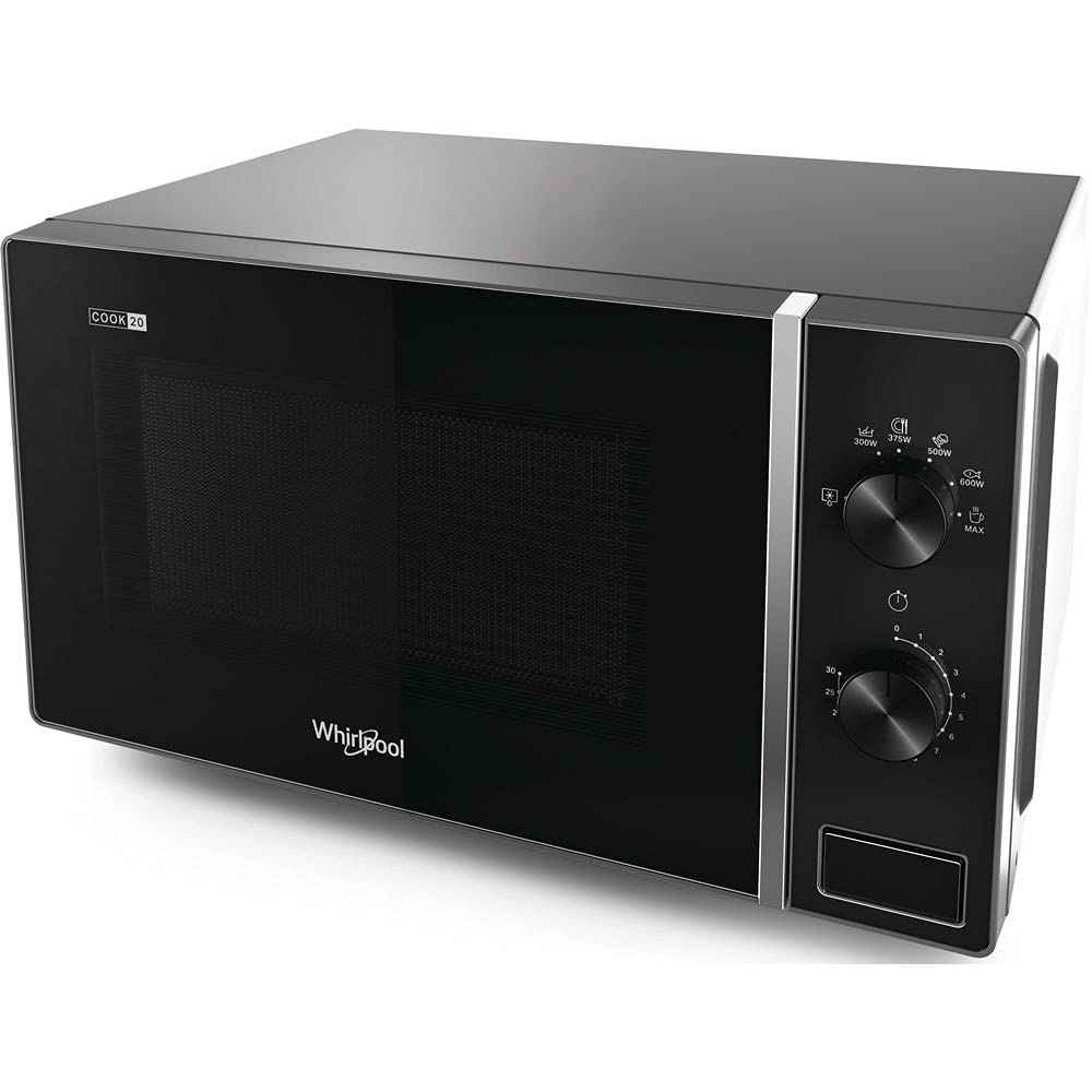 Whirlpool MWP 101 SB Mikrowelle Arbeitsfläche Solo-Mikrowelle 20 l 700 W Schwarz  Silber