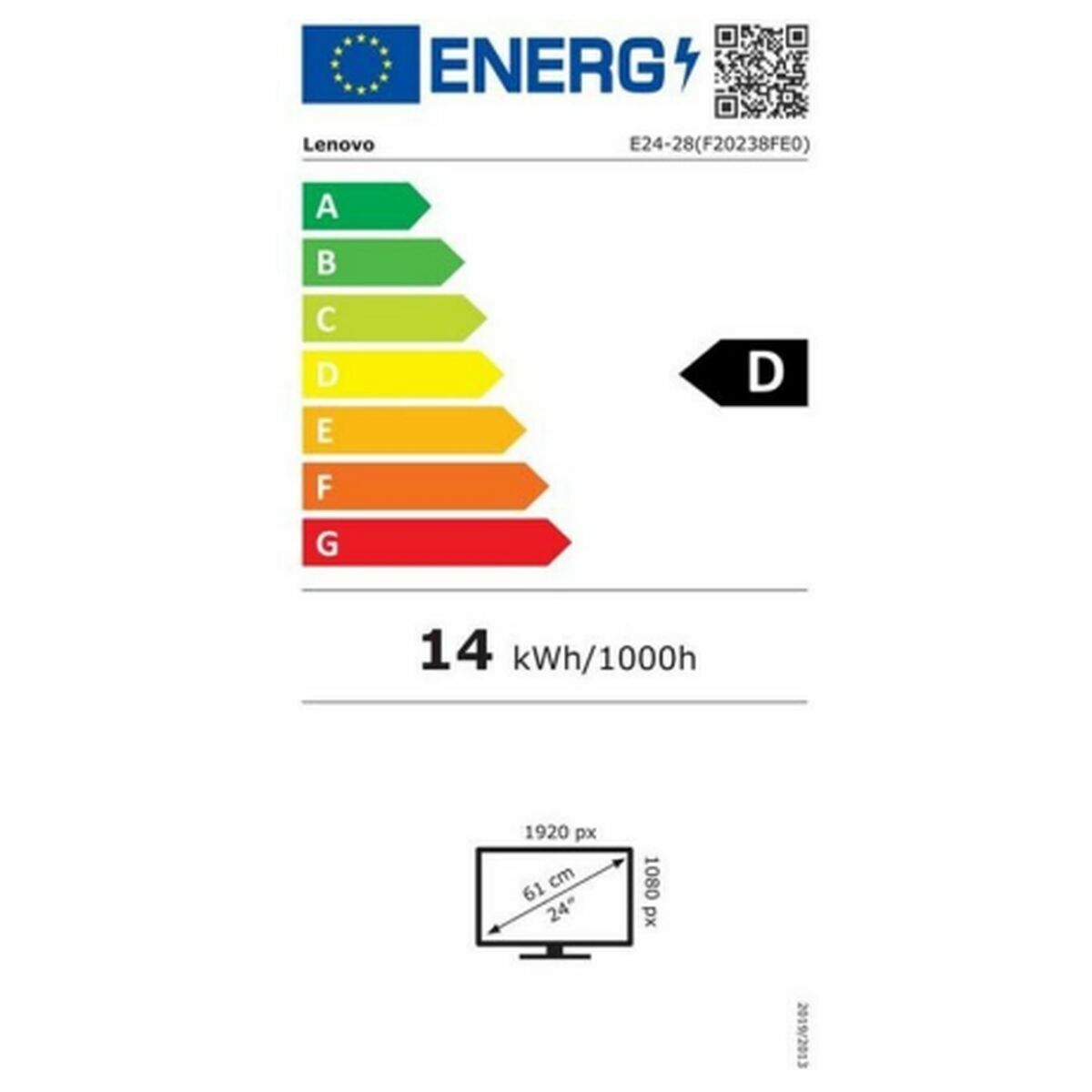 Monitor Lenovo 23,8" Full HD Neu A