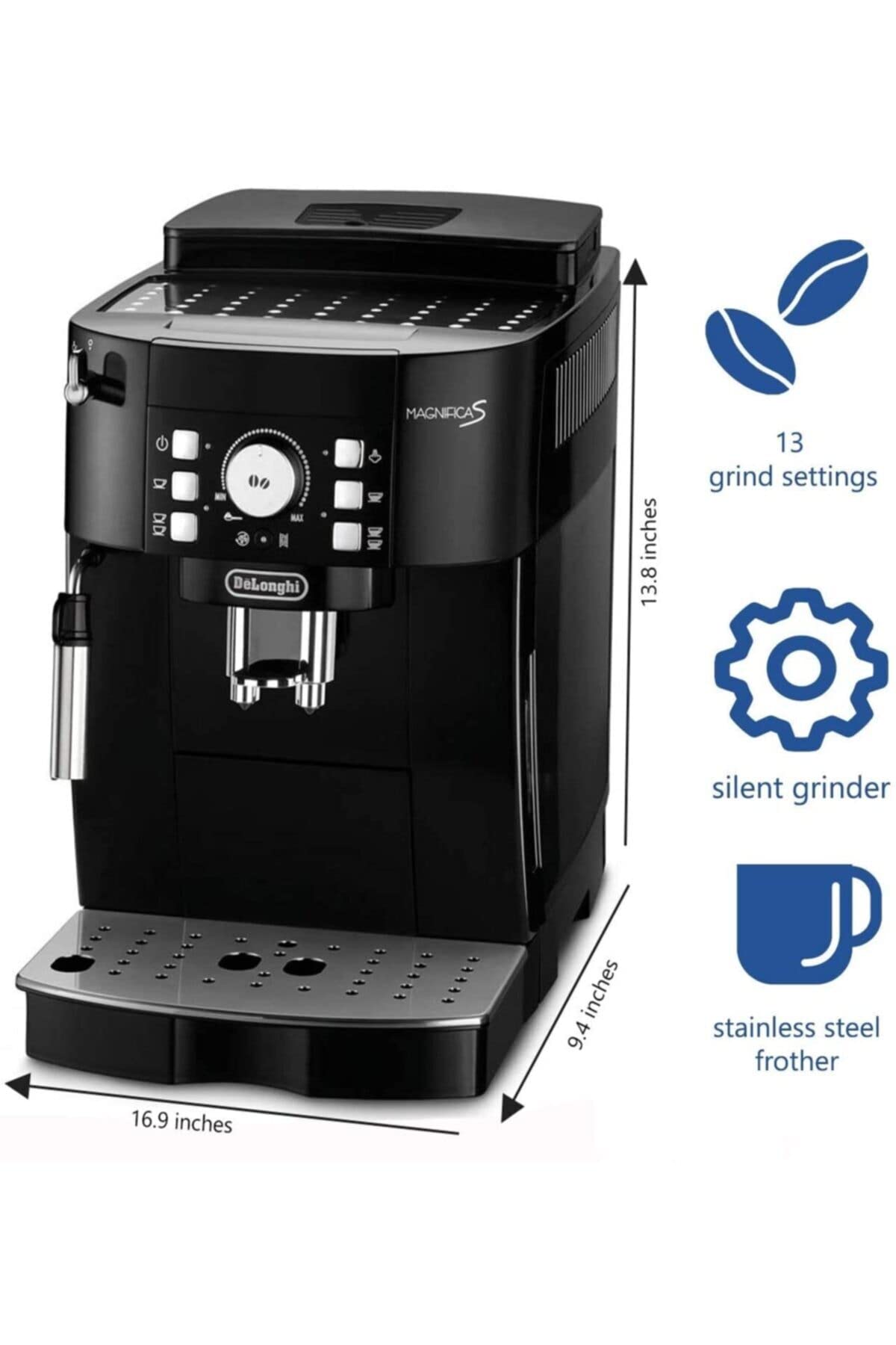 DeLonghi Magnifica S ECAM 21.117.B Espressomaschine 1 8 l Vollautomatisch