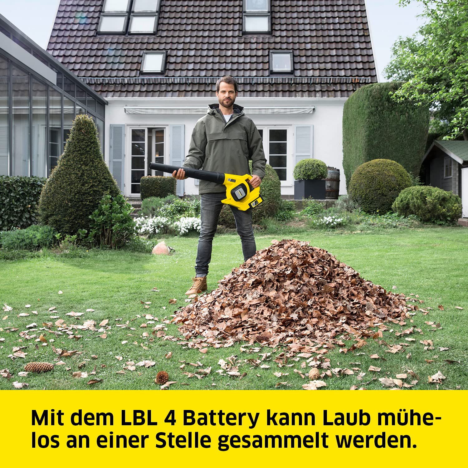 Kärcher LBL 4 Battery Set Akku-Laubbläser 250 km/h Schwarz  Gelb 36 V Lithium-Ion (Li-Ion)