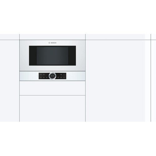 Bosch Serie 8 BFR634GW1 Mikrowelle Integriert Solo-Mikrowelle 21 l 900 W Weiß