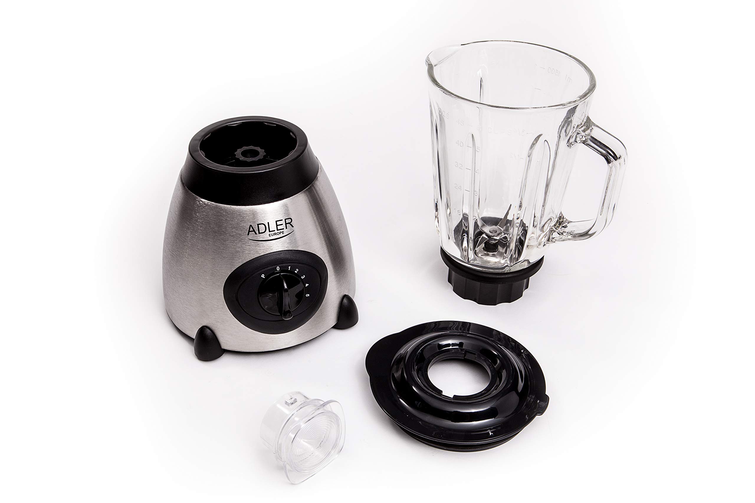 Adler AD 4070 Mixer 1 5 l Tischplatten-Mixer Schwarz  Transparent 600 W