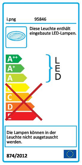 Eglo PINEDA Wandleuchte Deckeneinbaule Einbauleuchte Kunststoff nickel-matt LED 3X6W Innenleuchte In