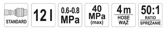 Towotnica/smarownica pneumatyczna 12L YT-07067 YATO