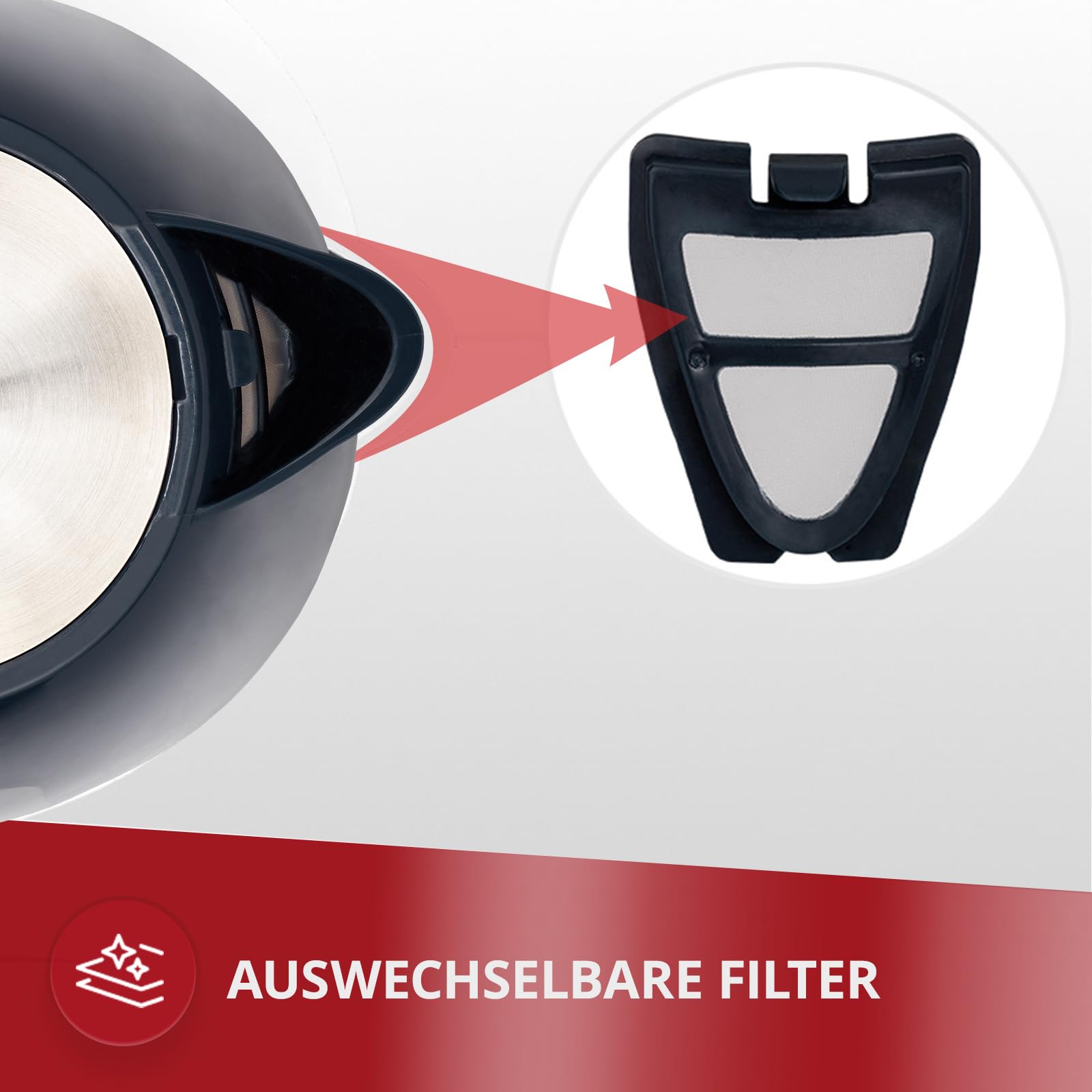 MPM MCZ-85/G1 Wasserkocher 1 7 l 2200 W Schwarz