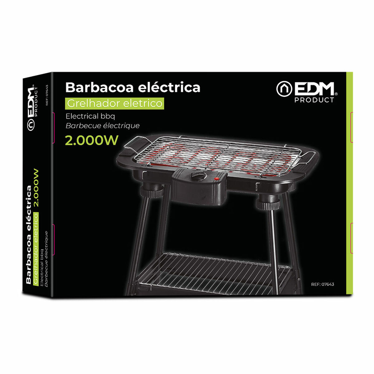 Elektrogrill EDM 2000 W Neu A