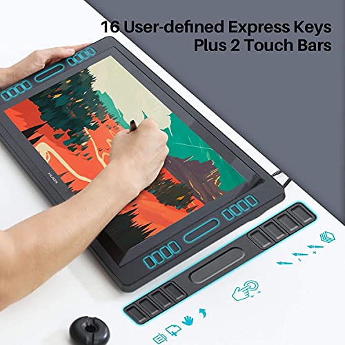 HUION Kamvas Pro 20 Grafiktablett 5080 lpi 434 88 x 238 68 mm USB Schwarz