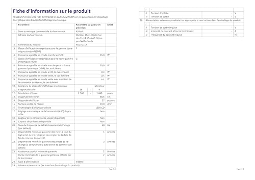 Asrock PG27Q15R2A Computerbildschirm 68 6 cm (27 ) 2560 x 1440 Pixel Wide Quad HD Schwarz