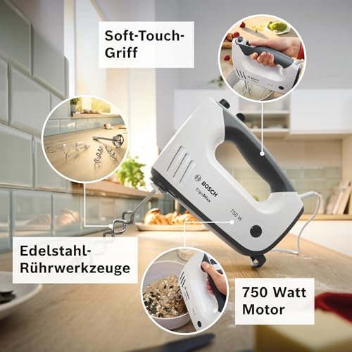 Bosch MFQ37470 Mixer Handmixer 750 W Schwarz  Weiß