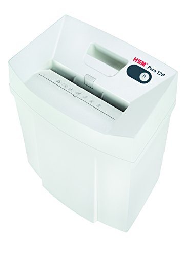 HSM PURE 120 Aktenvernichter Partikelschnitt-Zerkleinerung 55 dB 22 5 cm Weiß