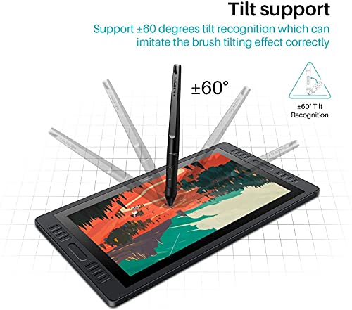 HUION Kamvas Pro 20 Grafiktablett 5080 lpi 434 88 x 238 68 mm USB Schwarz