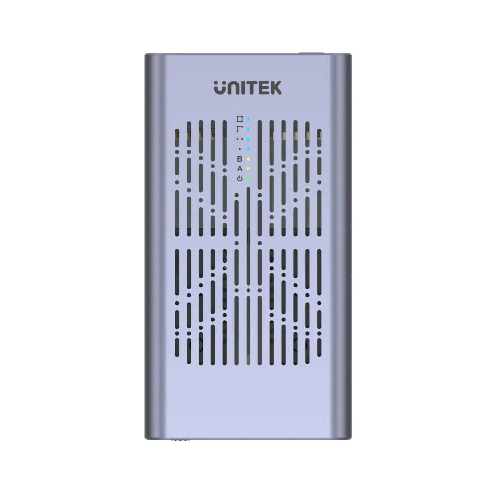 UNITEK S1206A USB-C zu PCIe/NVMe M.2 SSD 10 Gbit/s Dual Bay-Gehäuse mit Offline-Klon
