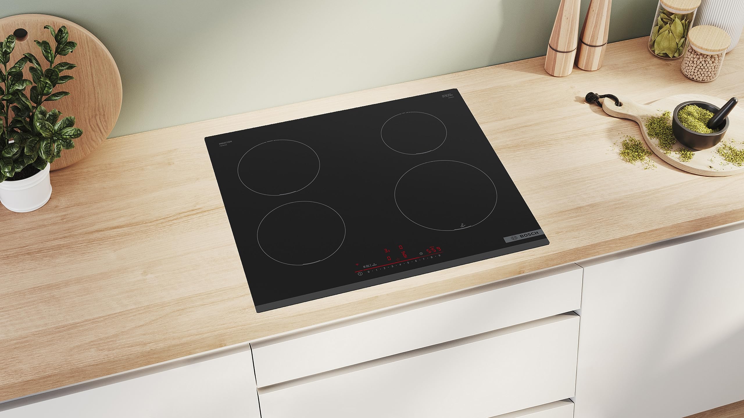 Bosch Serie 6 PIE631HB1E Kochfeld Schwarz Integriert 60 cm Zonen-Induktionskochfeld 4 Zone(n)