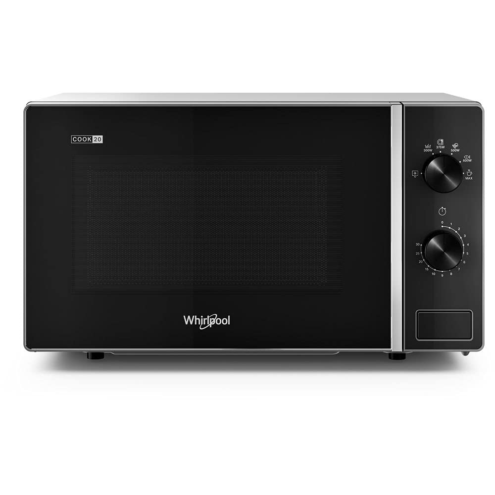 Whirlpool MWP 101 SB Mikrowelle Arbeitsfläche Solo-Mikrowelle 20 l 700 W Schwarz  Silber