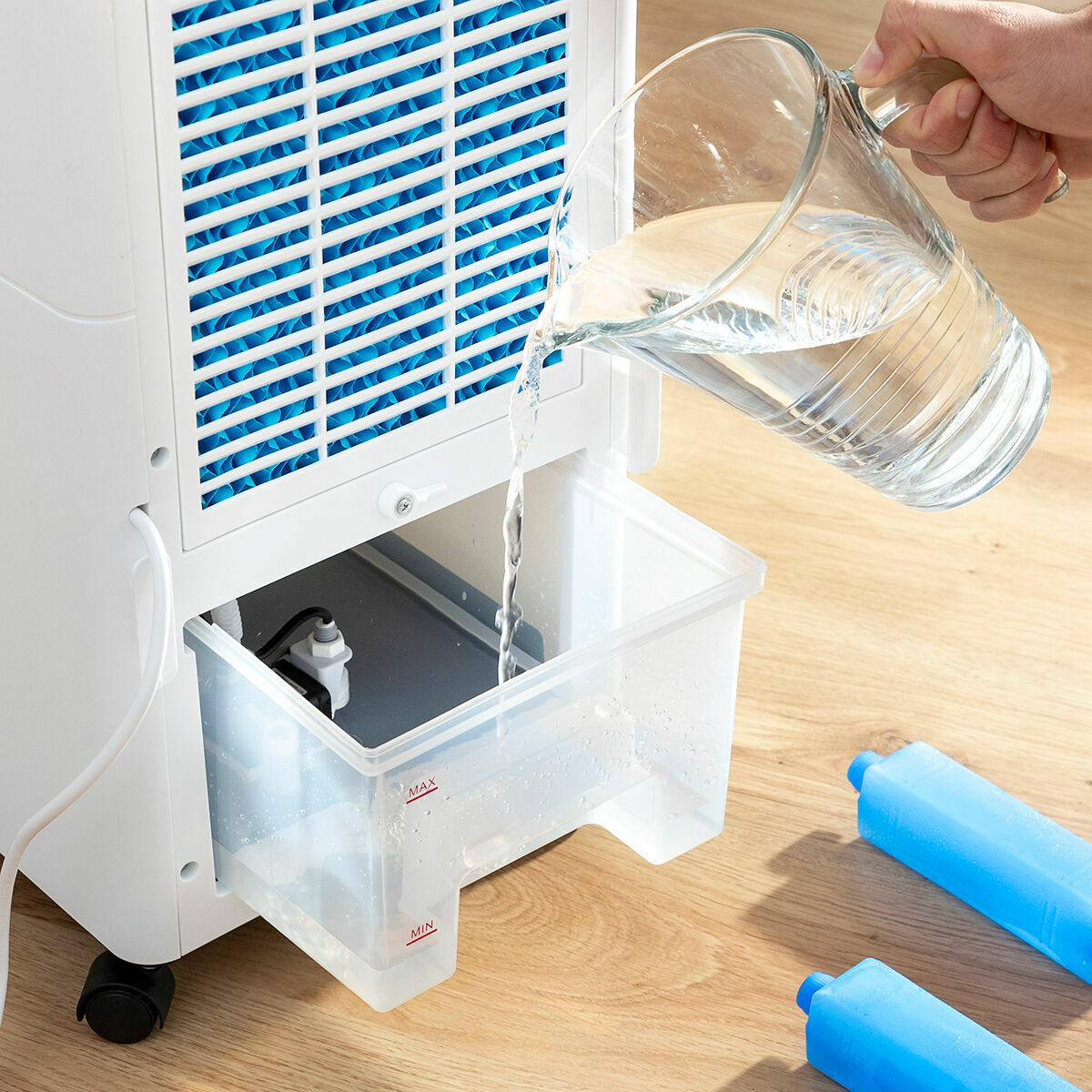 Multifunktionaler tragbarer Verdampfungskühler Airvecove InnovaGoods 65 W Weiß 5 L Neu A