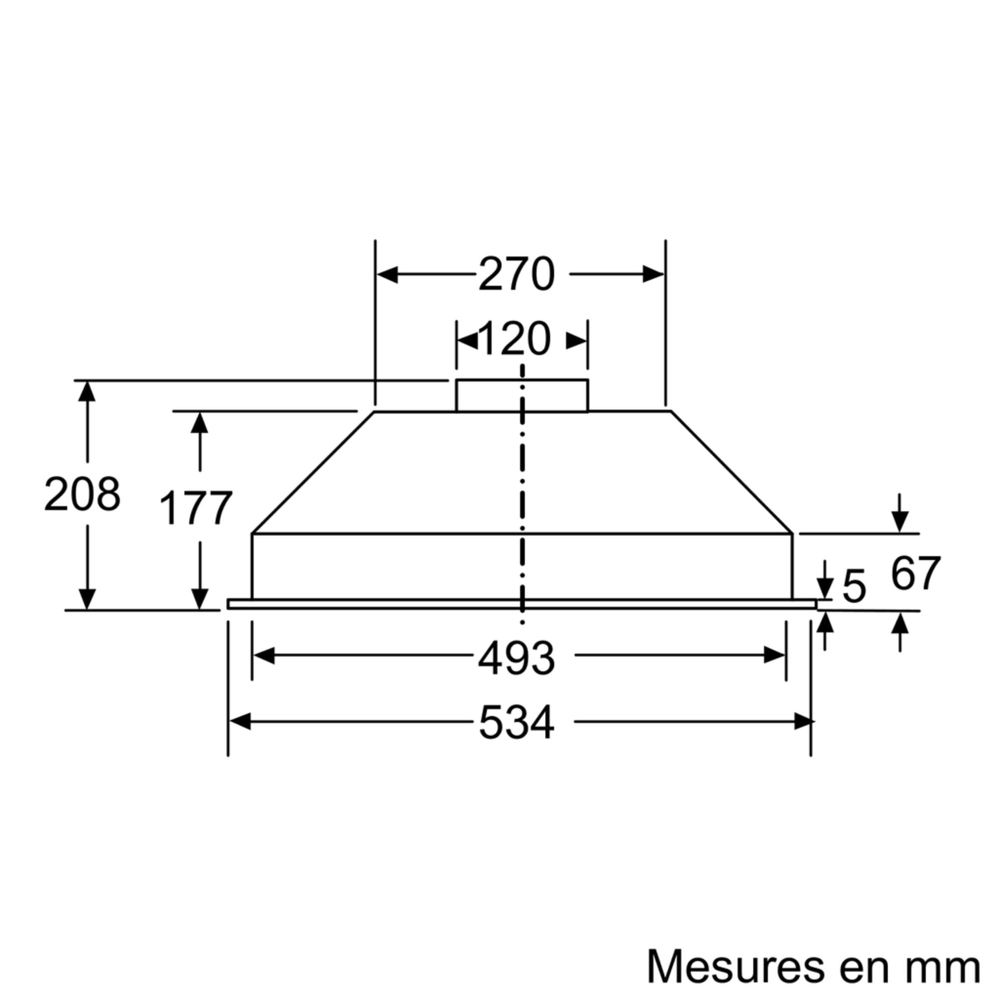 Bosch Serie 2 DLN53AA70 Dunstabzugshaube 302 m3/h Eingebaut Edelstahl