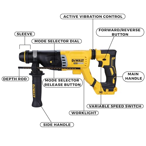 DeWALT DCH263N-XJ Bohrmaschine 1165 RPM SDS Plus 2 7 kg Schwarz  Gelb