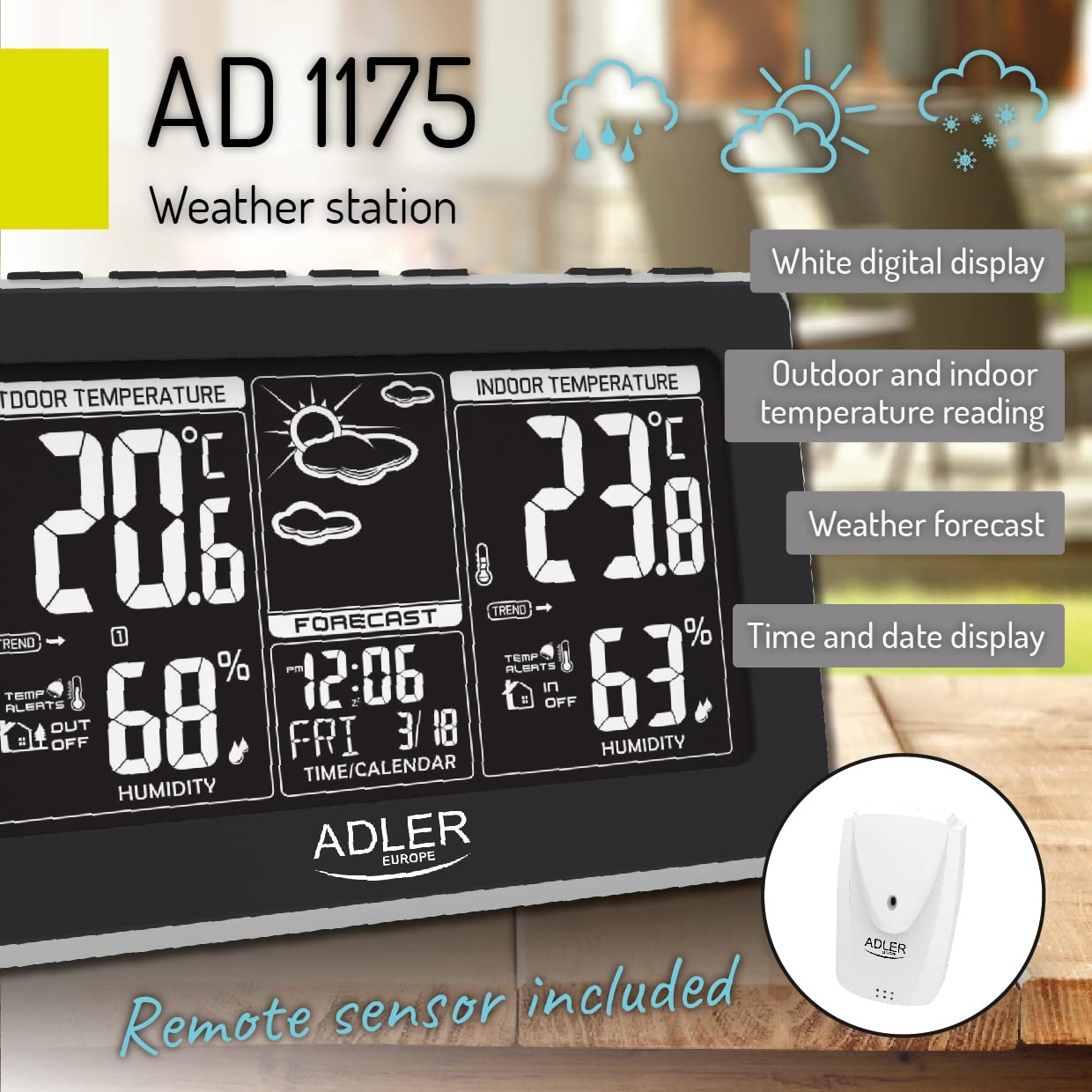 Adler AD 1175 Wetterstation