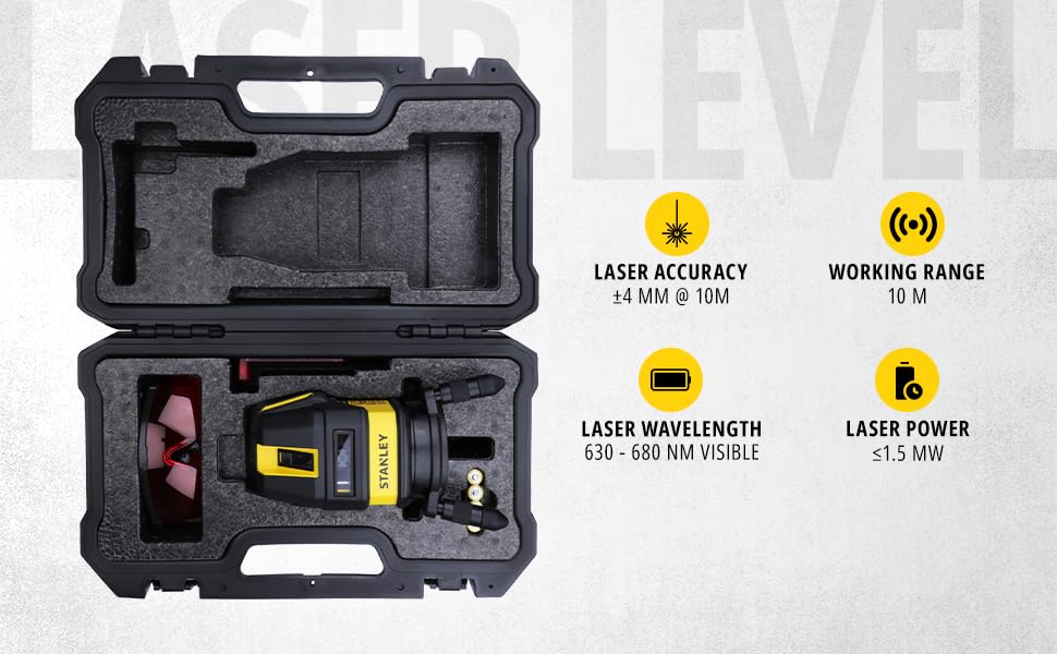 Stanley Multi-Line 4V1H STHT77514-1 Kreuzlinienlaser - Rot