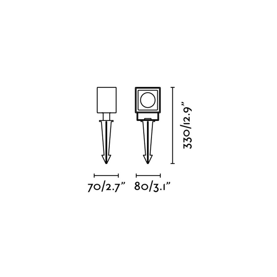 Faro Außenbeleuchtung Sobek Led schwarz Spot mit Spike 70151