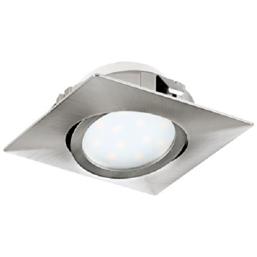 Eglo PINEDA Wandleuchte Deckeneinbaule Einbauleuchte Kunststoff nickel-matt LED 1X6W Innenleuchte In