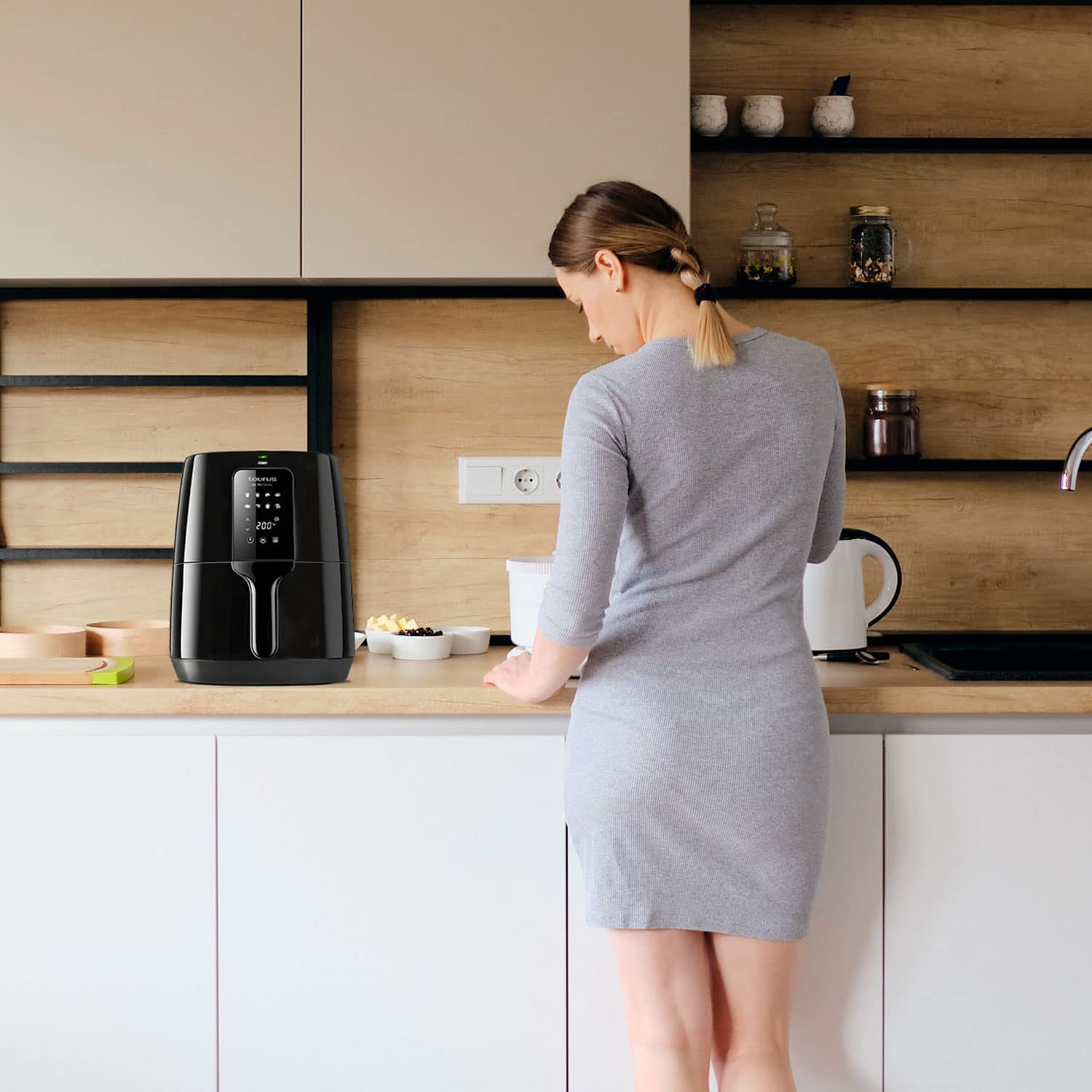 Taurus Air Fry Digital Einzelbild 3 5 l Eigenständig 1300 W Heißluftfritteuse Schwarz