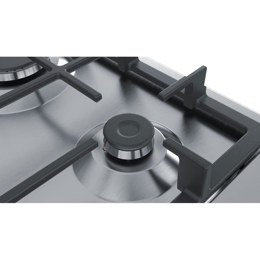 Bosch Serie 4 PGH6B5B90 Kochfeld Edelstahl Integriert 60 cm Gaskochfeld 4 Zone(n)