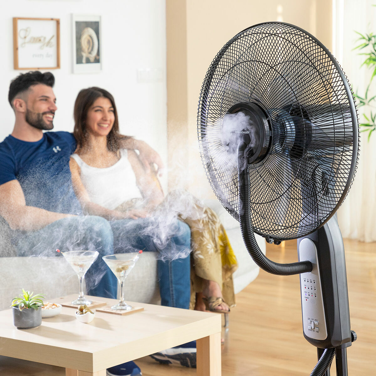 Standventilador und -vernebler mit Fernbedienung InnovaGoods Schwarz 2,8 L 90 W Neu A